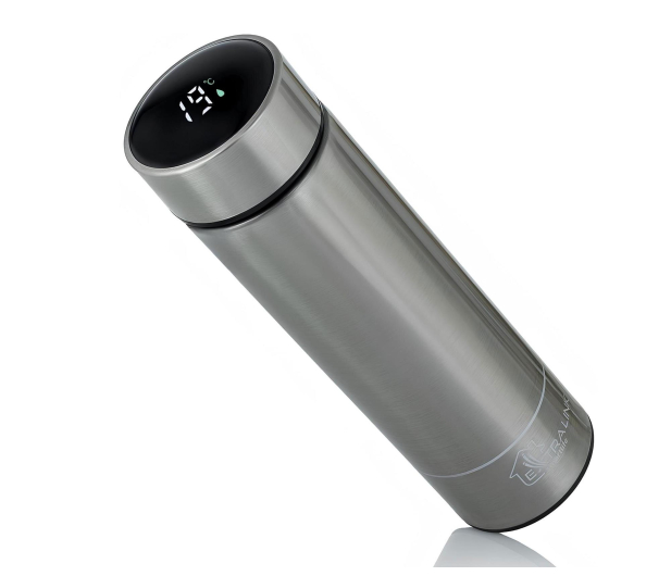 ExtraLink Travel Mug Srebrny Kubek termiczny Termos z wyświetlaczem LE - 1585415 - zdjęcie 2